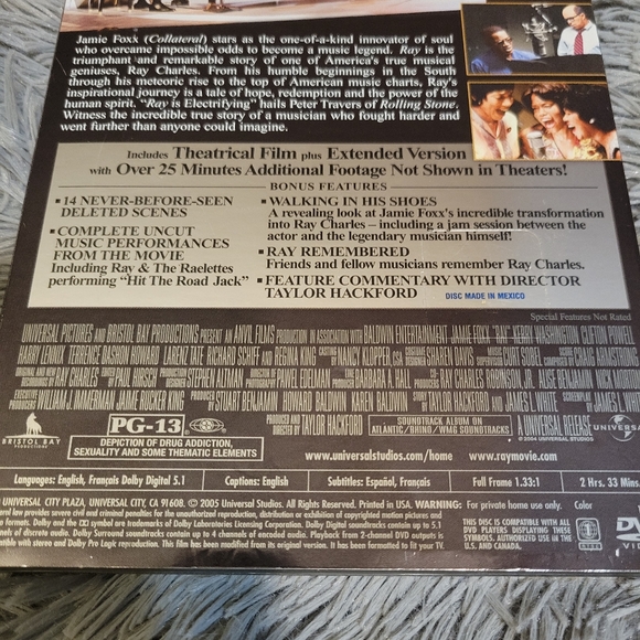 RAY 2-disc DVD Movie, Full Screen - Picture 4 of 9